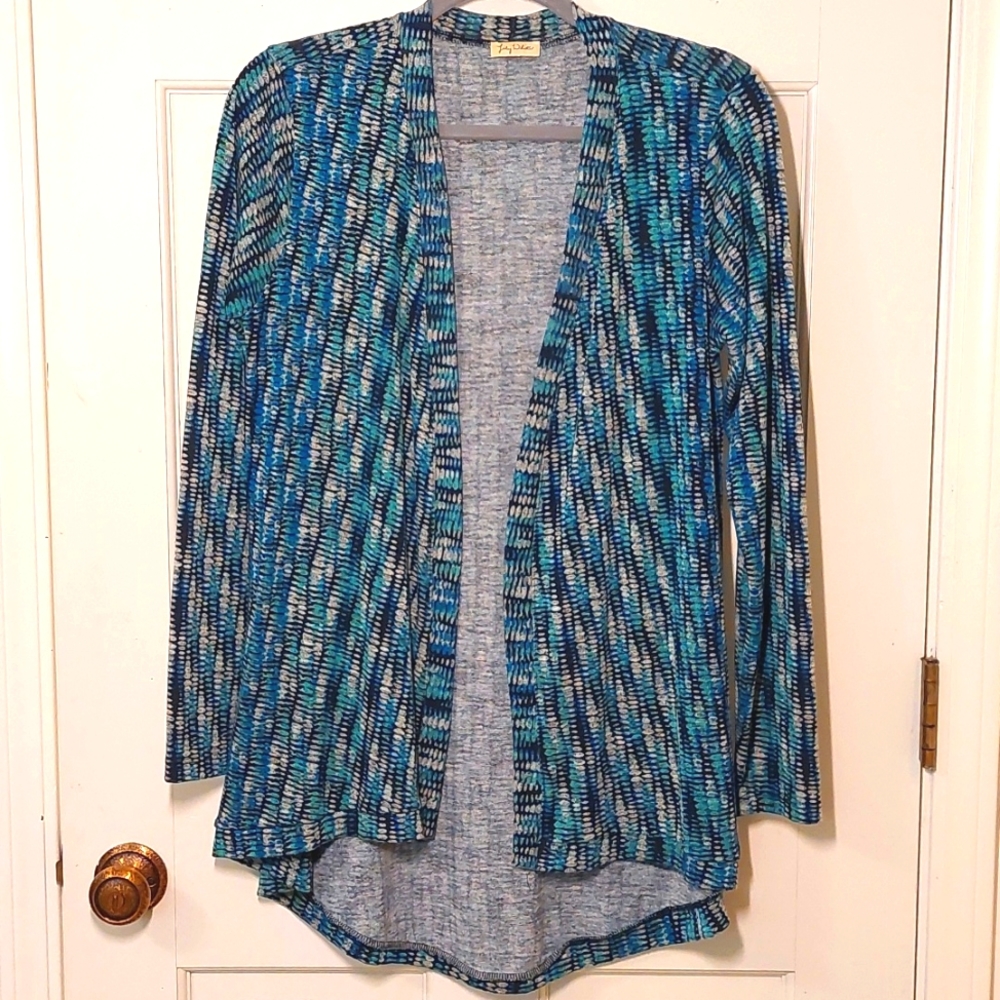Colorful Long Cardigan Shrug Wrap, Size M